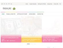 Tablet Screenshot of frugalwiz.com
